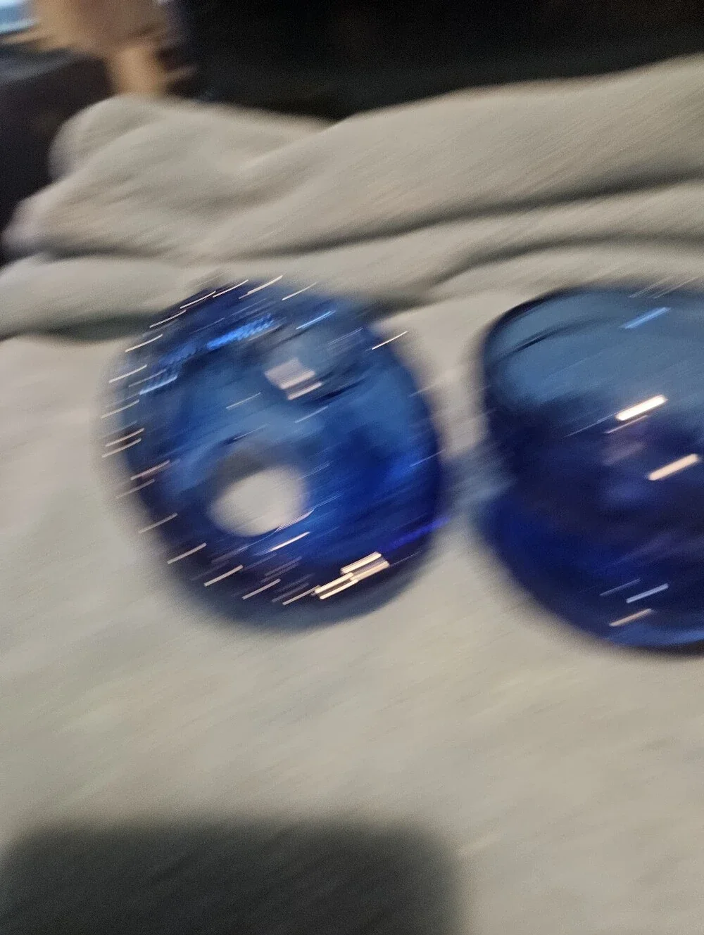 Fenton Cobalt Blue Glass Owl Accent Jar